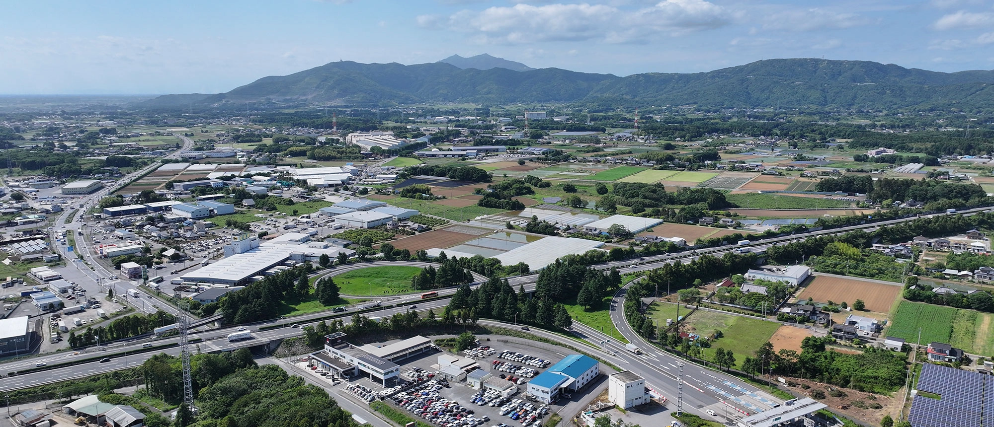 つくば市の株式会社フジ急の起点・土浦北インターチェンジ上空の画像